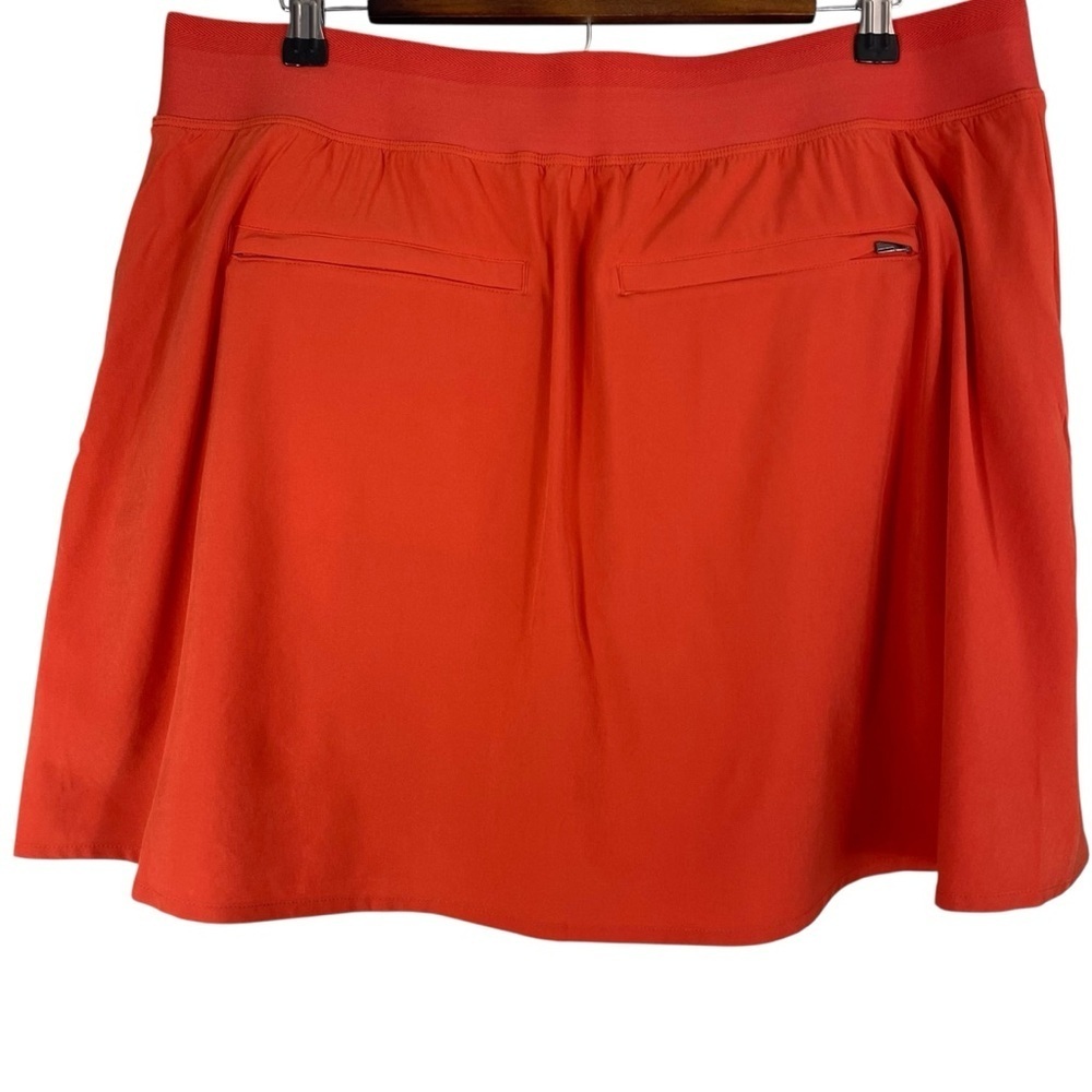 Athleta Womens Brooklyn Heights Skort Size 16 Red-Orange Zippered Pockets - Picture 4 of 14
